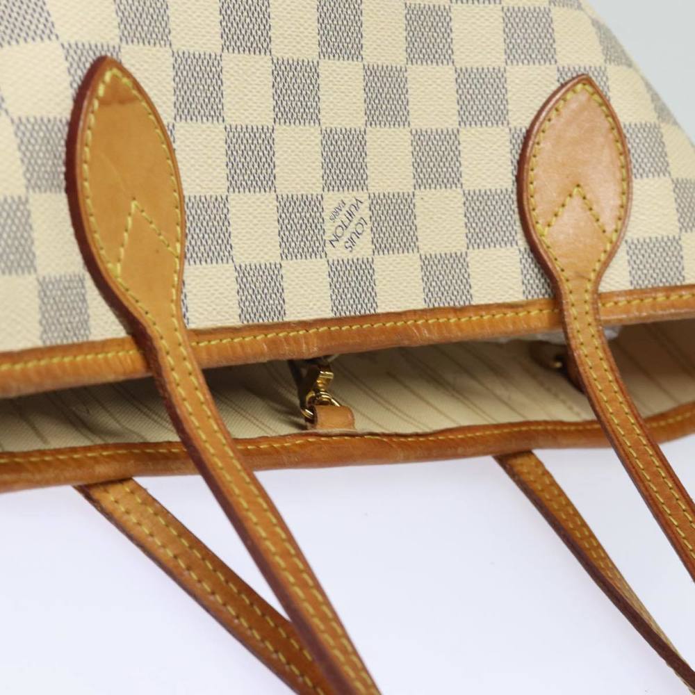 LOUIS VUITTON Damier Azur Neverfull PM Tote Bag N41362 LV Auth 80052 - Picture 6 of 16
